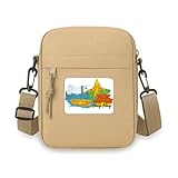 Matériau : nylon China Hong Kong Victoria Sac à bandoulière aquarelle pour téléphone portable Sac à main Mini sac à main