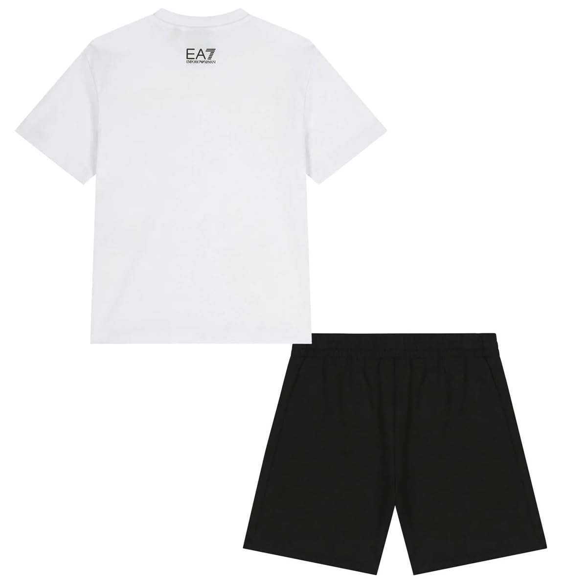 Emporio Armani EA7 Set con T-shirt e Pantaloncini Logo Series in jersey di cotone per Bambini e Ragazzi, 7B000267
