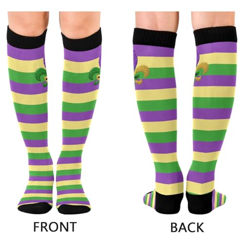 Image of Wusikd Heartbeat Symbol Compression Socks for Women and Men Circulation Black Long Socks for Athletic Running 1