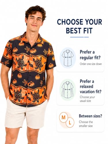 Image of Yoimira Hawaiian Shirts for Men, Print Mens Casual Short Sleeve Button Down Shirts Floral Aloha Beach Shirt