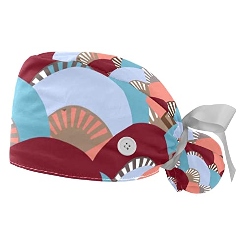 Chapeaux de travail JDEZ ajustables avec bandeau absorbant pour hommes et femmes, lot de 2 pcs