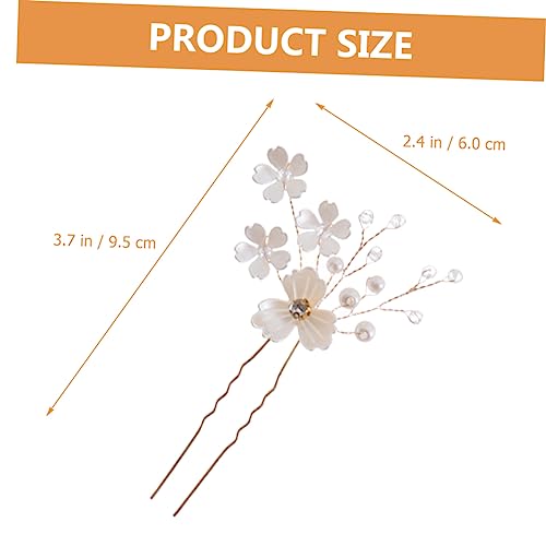 Épingle à cheveux fleur mariage et chignon élégant avec accessoire de tête x4