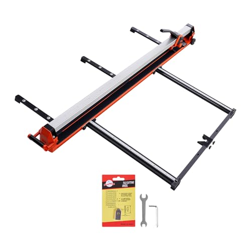 Image of VEVOR 63-Inch Manual Tile Cutter, Upgraded Rail and Sliding Head, Precision Alignment Guide, Tungsten Carbide Cutting Wheel, Support Legs with Swivel Wheels, for DIY Pros, Ceramic, Floor, Wall Tiles