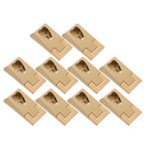 Toyvian Soportes para Barra de Armario en Forma de Corazón Dorados, 10 Piezas, Metal Resistente, Soporte para Riel de Ropa, Adecuado para Organización y Almacenamiento en