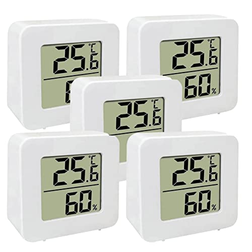 Thermo-hygrometer Digital, 1/3/5/8/10 Stück Thermometer für Innenräume Raumthermometer Digital Innen, Temperatur und luftfeuchtigkeit messgerät...