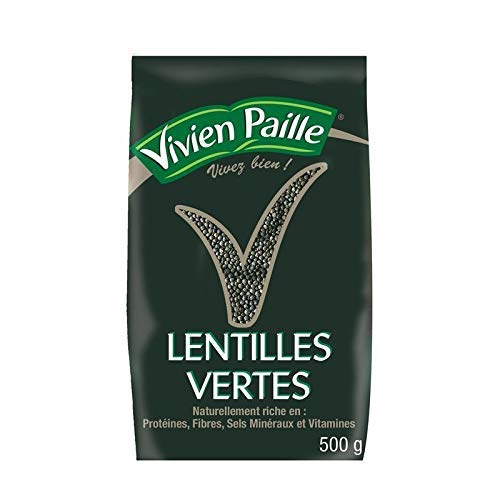 Lentilles vertes VIVIEN PAILLE format cello 500g lot de 4 pour vos repas