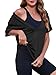 Tankaneo Womens Sexy Deep V Neck T-Shirts Summer Short Sleeve Tops Casual Loose Fit Basic Tees Black