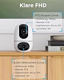 virtavo XD1 WLAN Dual Kamera Überwachung Innen, 2 Ansichten Gleichzeitig, Ohne ABO, Smart Tracking, Rundum‑Sicht, Farbnachtsicht, Zwei‑Wege‑Audio, 1080P Überwachungskamera für Baby & Haustiere