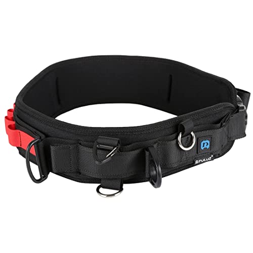 PULUZ Multi-Function Waist Belt for SLR/DSLR Cameras, Adjustable Camera Strap with Hook for Hanging Accessories Red, 88cm*8cm