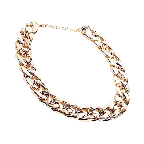 Hohopeti Elegant Gold Pet Necklace Chain Fashionable Dog Accessory for Cat Small Dog Photo Props Weekend Party
