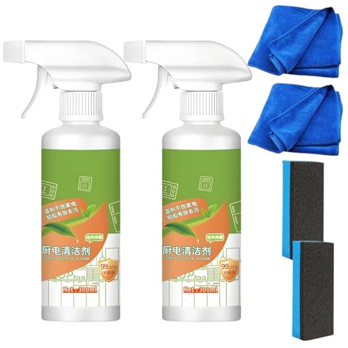 2PCS Natural Enzyme Formula To Household Appliances,Multi-Purpose Cleaner,Electrolyzed Ion Kitchen Cleaner Spray,For Hold,Oven,Stove,Range Hood