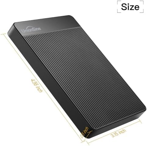 UnionSine 1TB Ultra Slim Portable External Hard Drive USB3.0 HDD Storage for PC,Mac, Desktop, Laptop, PS4, Xbox One, Xbox 360-Super Fast Transmission-HD-2510(Black) - 2