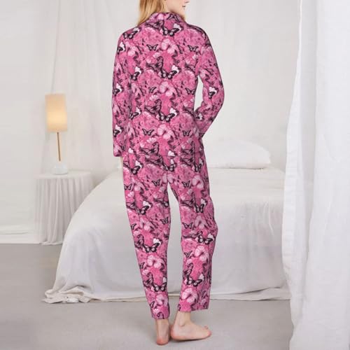 Pyjama sans couture anti irritation ensemble de nuit papillon