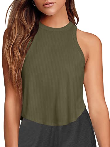 Womens Cropped Tank Tops Sleeveless Going Out Tops...