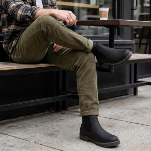 Image of Jousen Men's Chelsea Boots Casual Slip On Ankle Boots with Memory Foam