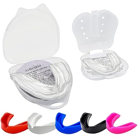 Mouth Guard Gum Shield - Mouthguards for Adult Senior Junior Kids Youth Great for School Combat Sports Rugby Soccer Hockey Muay Thai MMA Boxing Martial Arts Basketball with Case Cover