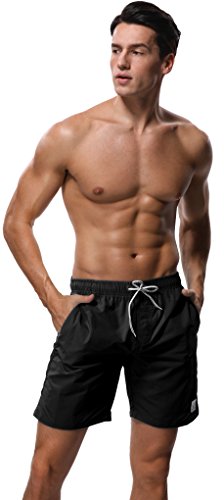 SHEKINI Men's Swim Trunks Quick Dry Slim fit Lightweight Beach Shorts with Pockets2