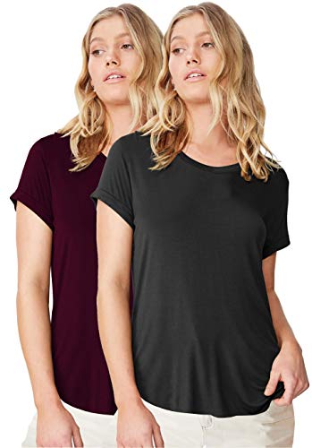 Image of Fabricorn Combo of Plain Color Stylish Up and Down Cotton Tshirt for Women