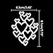 PH PandaHall Heart Cutting Dies Stencil, Carbon Steel Scrapbooking Dies Cuts 2.4x3.1 Template Embossing Love Charms for DIY Scrapbooking Mother's Day Valentine's Day Card Making
