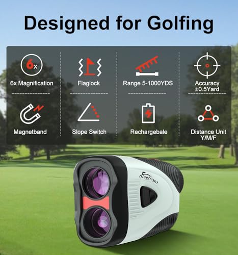 Télémètre de golf avec aimant puissant et verrouillage de cible par vibration