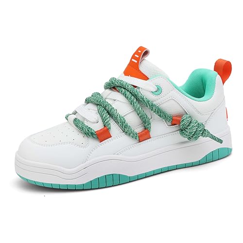 DZBAJRQM Skateboarding Shoes - Fashionable and Comfortable Sports Shoes - Breathable and Non Slip Walking Shoes - Daily Sasual Shoes - Student Shoes - Couple Shoes White