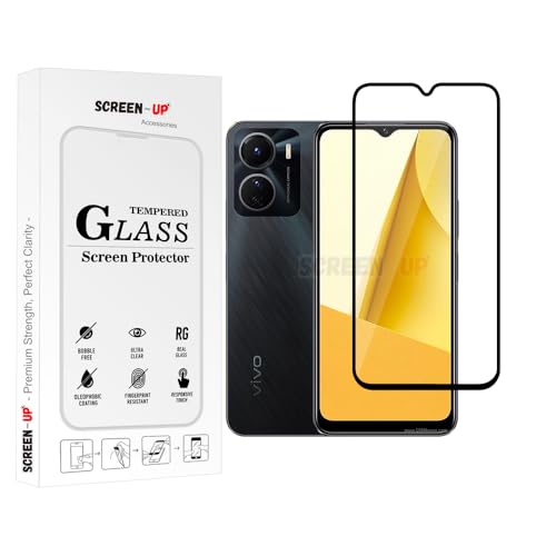 Image of ScreenUp Tempered Glass For vivo Y16 - Ultra Clear, 9H Scratch Resistant, Full Coverage, Easy Install Screen Protector