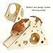 DINTSTYLE Hamster Toys 5-Piece Set ，Hamster House, Swing, Climbing Ladder, Seesaw & Exercise Wheel，Pet DIY Sport Exercise Toys Set, Small Animal Habitat Accessories ，Gerbils, Mice（Natural Wood）