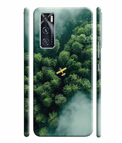 Image of Aeroplane Travel World Printed Hard Back Case Cover & Compatible for Vivo V20 SE (Multicolor) - D1805