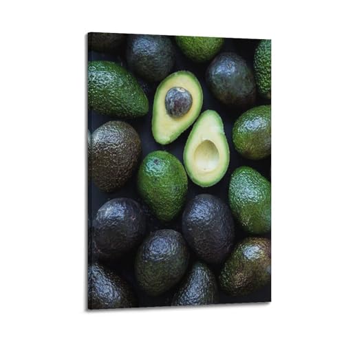 Impression sur toile motif avocats de haute précision artistique avec cadre élégant 30x45