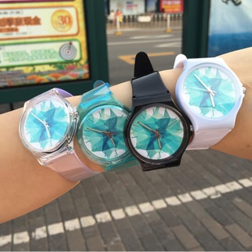 Reloj de cuarzo transparente y esfera clara SOLUSTRE para estudiantes 6