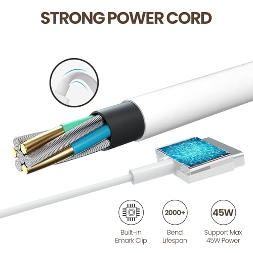 A1466 A1436 A1465 MacBook Air oplader, 45W T-Tip voeding compatibel met Mac Book Air 11 inch 13 inch midden 2012,2013/2014/2015/2016/2017 MacBook Air oplaadkabel - Afbeelding 4