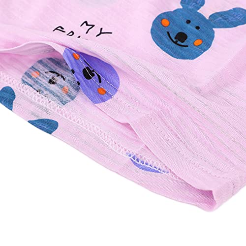 Terno bebê de verão, pijama infantil de verão macio para 2 a 8 anos de idade(Coelhinho terno de mang
