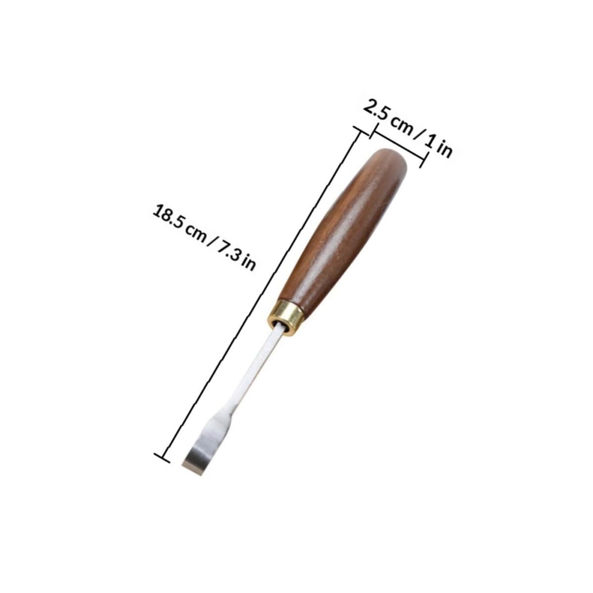 CRAFTHROU 6 Pezzi Scalpello da Intaglio Legno Manico in Noce, Acciaio al Manganese, per Lavorazione del Legno, Utensile da Falegname per Appassionati e Carpentieri Professionisti