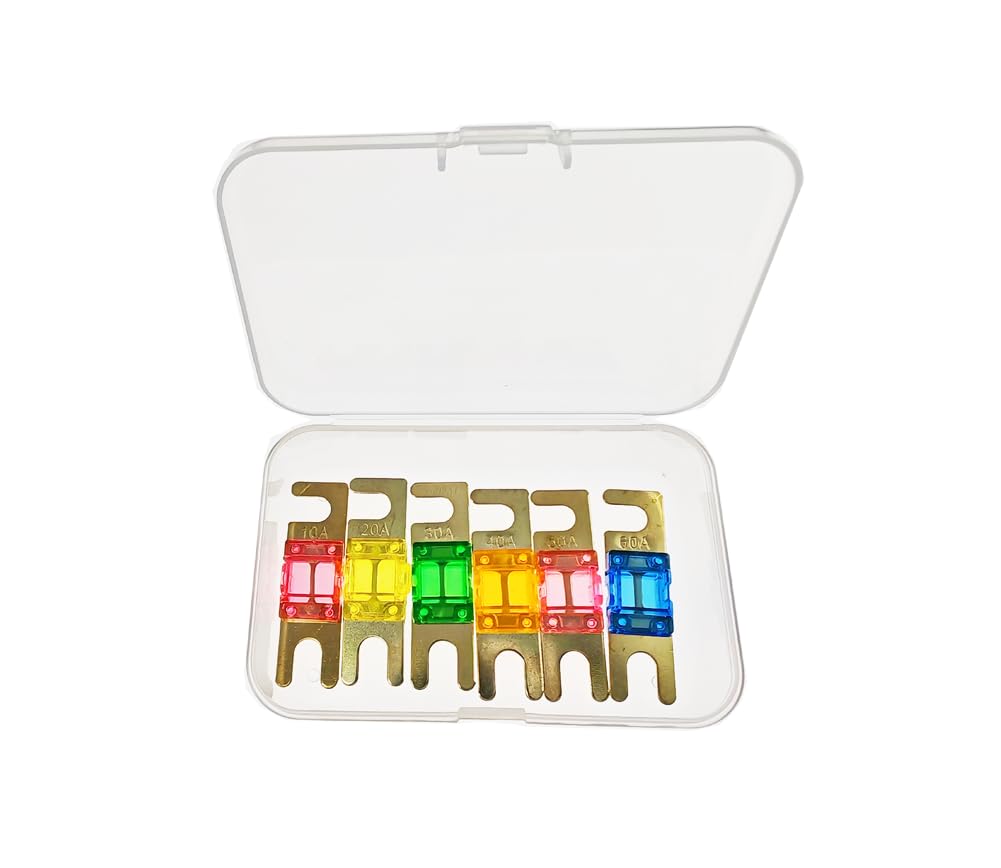 10A, 20A, 30A, 40A, 50A, 60A, ANL Fuse, Mini ANL Fuse 10A/20A/30A/40A/50A/60A Car Audio Fuse Suitable for Automotive Marine Audio Video Electronic System（6 pcs）-image-16