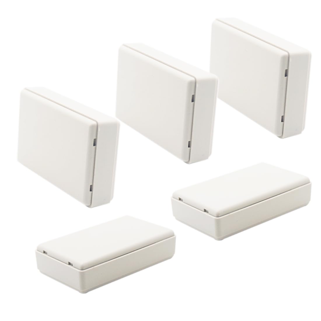 Zulkit 5Pcs Project Boxes ABS Plastic Electrical Project Power Case Small Junction Box White 2.83 x 1.65 x 0.91 inch (72 x 42 x 23 mm)