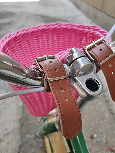 Kids Bike Basket, Wicker Basket, Handlebar Bicycle Basket for Girls with Unicorn Necklace, Bike Bell, Streamers, Stickers Bike Decoration Accessories Set - Image 5