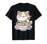 Ramen Cat Lover Gift Co. Kawaii Anime Japanese Kawaii Unisex-Adults & Kids T-Shirt