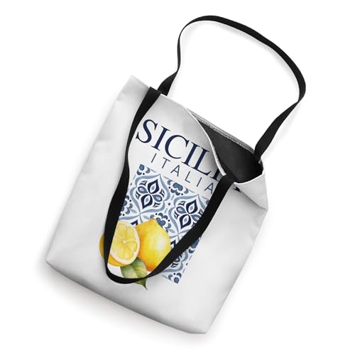 Bolso tipo tote con diseño de limón italiano de Sicilia, Italia miniatura 2