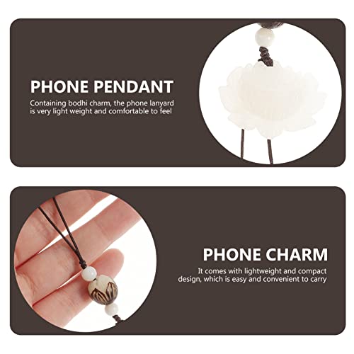 Phone Wrist Strap Jade Lotus Flower Phone Lanyard Buddha Mobile Phone Strap Zen Bodhi Hand Wrist Strap Hanging Lucky Charm For Car Key Phone Bag #TOP2