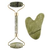 【Beneficios】 el rodillo de piedra de jade promueve la circulación sanguínea, lo que puede reducir la hinchazón y las arrugas, es muy útil para aliviar la presión. Usar el mejor masajeador de rodillo de jade con crema facial puede ayudar a que la crema también se absorba.