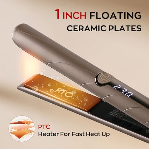 Plancha de pelo cerámica mini con pantalla LCD y control miniatura 6