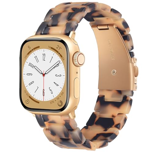 Image of CRIS-BAND Resin Bands Compatible with Apple Watch Series 11 /10 /9 /8 /7 Bands 46mm 45mm 44mm 42mm 41mm 40mm for Women, Strap for iWatch Ultra 3 /2 49mm Series 6 /5 /4 /3 /2 /1 /SE3 Slim Bracelet Wristband