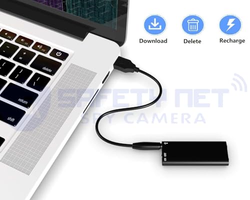 Image of SAFETYNET Mini Small Voice Audio Recorder Super Long Storage Capacity 8GB | up to 8 Hours Recording | Date & Time Stamp | Easy to Use | Crystal Clear Digital Recording Mp3 Player