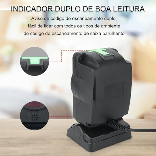 Leitor de Código de Barras Fixo Omnidirecional,leitor de codigo de barras sem fio
