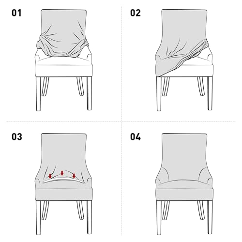 Xmntg XMNTG-1016 Set Of 2 Stretch Velvet Green Wingback Chair Cover Slipcover Accent Chair Covers Arm Chair Protector thumb #6