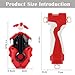 Bey Battling Burst Launcher and Grip, B-184 Left Right Spin String Launcher Grip DB Layer System Compatible with All Bey Burst Series - Red