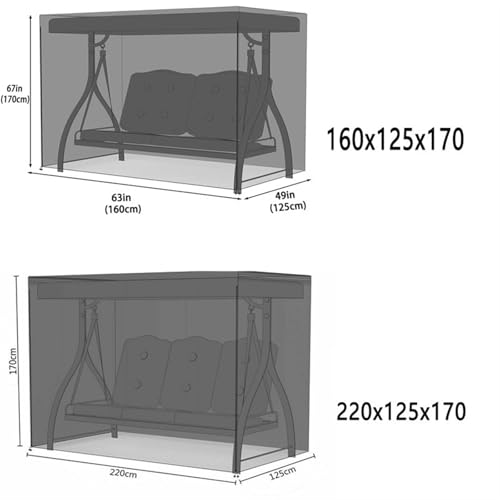 Funda impermeable para columpio de patio protector de alta densidad duradero 6