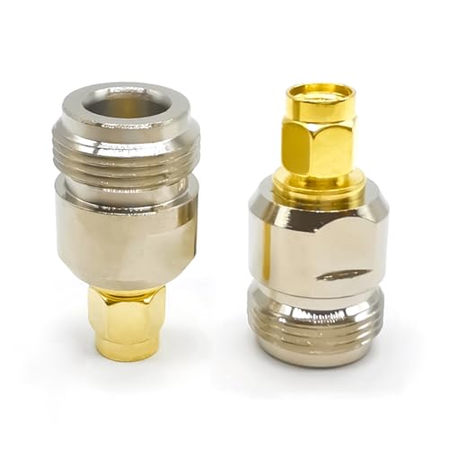 2PCS Adaptadores Coaxiales Tipo N a SMA miniatura 5