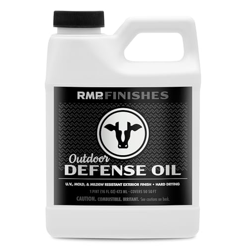 RMP Finishes Outdoor Defense Oil, Wood Finish for Furniture, Sealer, Protector for Finishing Fence, Deck, Cedar Garden Bed, 16 oz