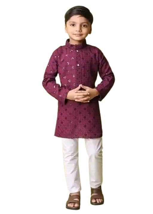Image of Baby Boys Cotton blend dress for summer season and all seasons ||Tikki punjabi,d,1,V,